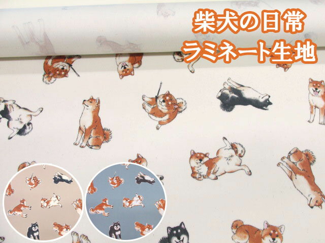 楽天市場】柴犬 生地 ラミネート（生地・布｜手芸・クラフト・生地