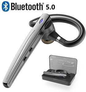 Bluetooth ヘッドセット5.0 ワイヤレスブルートゥースヘッドセット 高音質片耳 内蔵マイクBluetoothイヤホンビジネス 快適装着 ハンズフリー通話 また日本技適マーク取得品/(黒い)