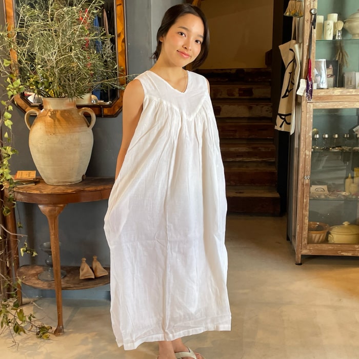 【Big Hug】シャドウドットのさちばるドレス！コットン ワンピース/ナチュラル/ビックハグ/天然素材