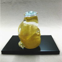 2016干支申猿(さる)縁起物工芸品台付置物吹きガラス平成28年記念品贈り物贈答品ギフトプレゼント干支クリスタル開運お正月お祝内祝還暦新築引越し招福綺麗可愛いクリア【楽ギフ_包装】【楽ギフ_のし宛書】【RCP】