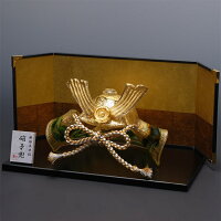 【琳派流水紋硝子兜】硝子兜縁起物工芸品台付置物ガラス硝子記念品贈り物贈答品ギフトプレゼントクリスタル開運お祝内祝招福綺麗可愛いクリア受注生産品