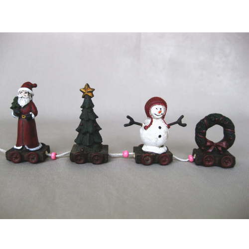 アンティーク調クリスマス トレイン 置物 ギフト プレゼント ショートタイプ