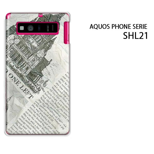 ゆうパケ送料無料【au AQUOS PHONE SERIE SHL21用ケース】【SHL21ケース】[ケース/カバー/CASE/ケ−ス][アクセサリー/スマホケース/スマートフォン用カバー]【ニュースペーパー2（C）/shl21-M776】