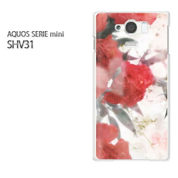 ゆうパケ送料無料【au AQUOS SERIE mini SHV31ケース】[shv31 ケース][ケース/カバー/CASE/ケ−ス][アクセサリー/スマホケース/スマートフォン用カバー][花・カーネーション(赤)/shv31-pc-new0447]