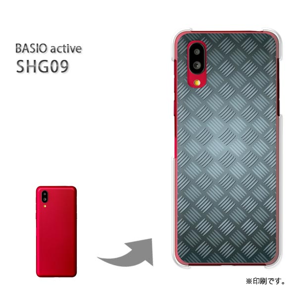 ゆうパケ送料無料 BASIO active SHG09 ケースベイシオ PCケース おしゃれ 人気 カワイイアクセサリー スマホケース カバー ハード ポリカーボネート[シンプル・メタル(シルバー)/shg09-pc-new1355]
