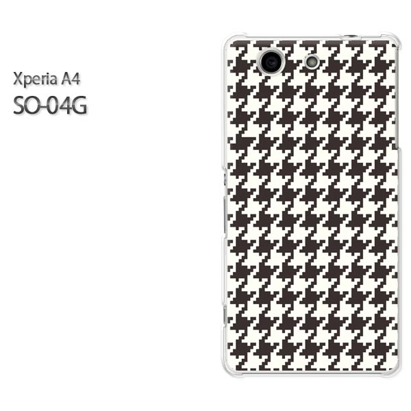 ゆうパケ送料無料【docomo Xperia A4 SO-04Gケース】[so04g ケース][ケース/カバー/CASE/ケ−ス][アクセサリー/スマホケース/スマートフォン用カバー]【ハウンドトゥース・白/so04g-M831】