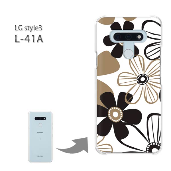 ゆうパケ送料無料 LG style3 L-41A ケースl41a lgstyle3 スタイル3 ケース カバー PCケース おしゃれ 人気 カワイイアクセサリー スマホケース カバー ハード ポリカーボネート [花（ピンク）/l41a-pc-ne162]