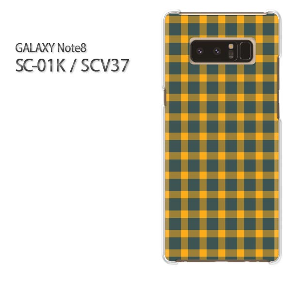 ゆうパケ送料無料 docomo au GALAXY Note8SC-01K SCV37 ギャラクシー ノート8 Galaxy note8 sc01k scv37 サムスン GALAXY NOTE8 アクセサリー スマホケース カバー ハード ポリカーボネート[チェック(グリーン)/sc01k-pc-new0863]