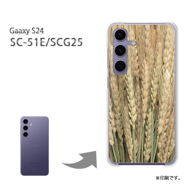 ゆうパケ送料無料 SC-51E SCG25 ケースGalaxy S24 ギャラクシー PCケース おしゃれ 人気 カワイイアクセサリー スマホケース カバー ハード ポリカーボネート[秋・シンプル・稲穂(ベージュ)/sc51e-pc-new0375]