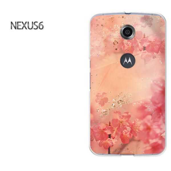 ゆうパケ送料無料【Y!mobile NEXUS 6ケース】[nexus6 ケース][ケース/カバー/CASE/ケ−ス][アクセサリー/スマホケース/スマートフォン用カバー][花・桜（赤・オレンジ)/nexus6-pc-new0445]