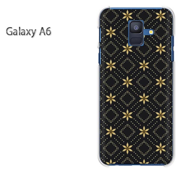 ゆうパケ送料無料 Galaxy A6 ケースギャラクシー a6 GALAXYクリア 透明 ハードケース ハードカバーアクセサリー スマホケース スマートフォン用カバー[シンプル・花(黒)/galaxya6-pc-new1767]