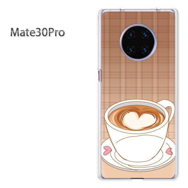 ゆうパケ送料無料 Mate30pro HUAWEI ファーウェイmate30 pro ケース カバークリア 透明 ハードケース ハードカバーアクセサリー スマホケース スマートフォン用カバー[ハート・スイーツ(ブラウン)/mate30pro-pc-new1306]