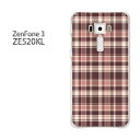 ゆうパケ送料無料 Zenfone3 ZE520KLze520kl ゼンフォン zenfone 3 ASUSクリア 透明 ハードケース ハードカバーアクセサリー スマホケース スマートフォン用カバー チェック(紫)/ze520kl-pc-new0884