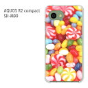 ゆうパケ送料無料 AQUOS R2 compact SH-M09ソフトバンク アクオス R2 コンパクト aquosr2 compact shm09クリア 透明 スマホケース カバー ハード ポリカーボネート【ゼリービーンズ キャンディ/aquosr2compact-M941】