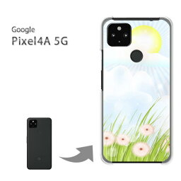 ゆうパケ送料無料 Pixel4A 5G ケースgoogle pixel4a5g ピクセル4A5G PCケース おしゃれ 人気 カワイイアクセサリー スマホケース カバー ハード ポリカーボネート[花(グリーン・ブルー)/pixel4a5g-pc-new0708]