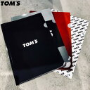 クリアファイル4枚セット（A4サイズ）車 シンプル カー用品 ロゴ black オリジナルデザイン オシャレ 高級感 メタル感 シック トムス公式【TOM'S】