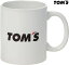 ★6/4~6/11エントリーでポイント5倍★マグカップ ホワイト 車 シンプル カー用品 white 陶器 ロゴ 白黒 トムス公式【TOM'S】