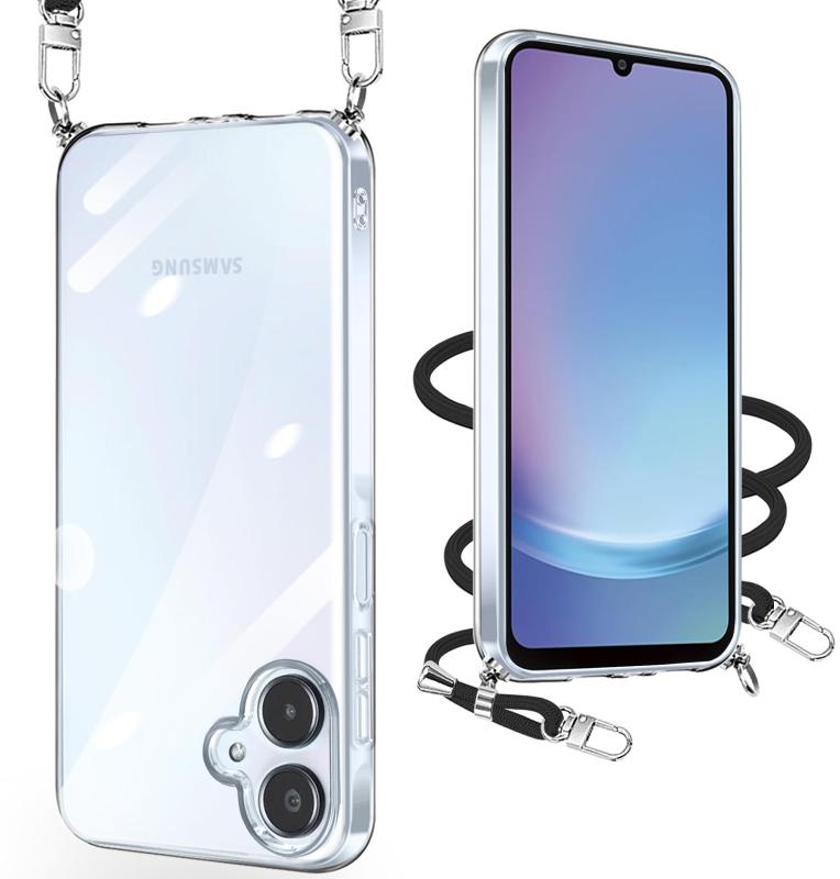 樂天商城 - Galaxy A25 5G / A25E 用 ケース ショルダー 耐衝撃 全面保護 ギャラクシーa25 5g/a25e カバー SC-53F SCG33 スマホケース ストラップ付き 調節可能 肩掛け 斜めかけ 縄掛けケース 紐付き 薄型 軽