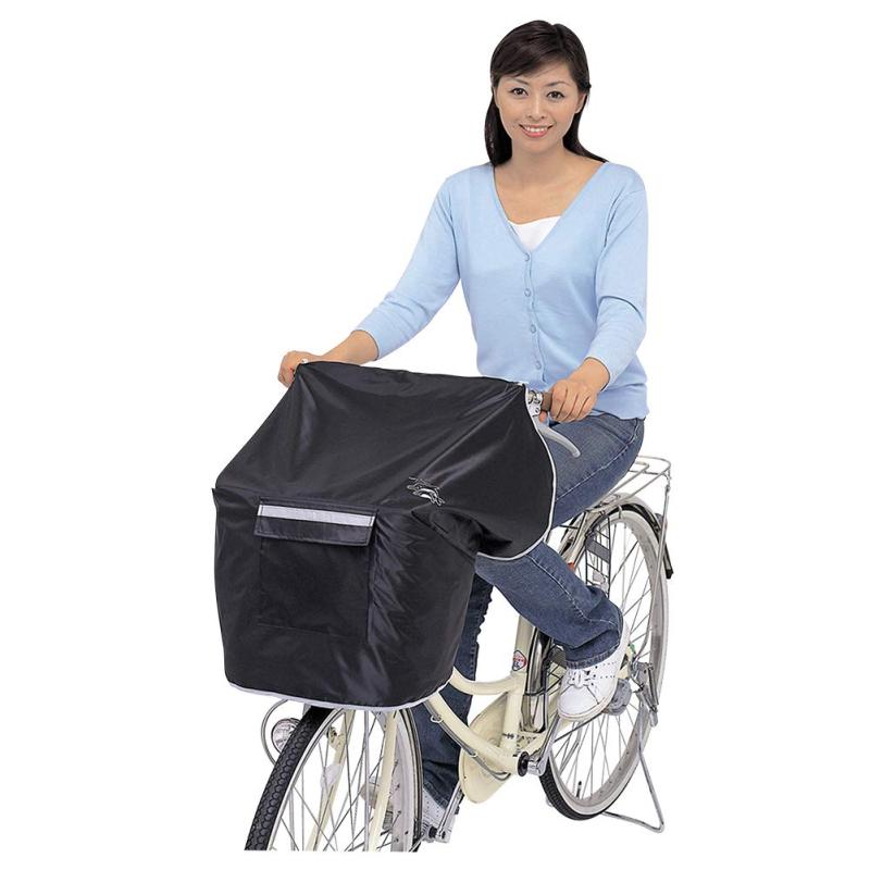 Rakuten - [Keia+] [川住製作所] 自転車用前カゴカバー NEWサイクルエプロンR(リフレクター) ブラック 標準