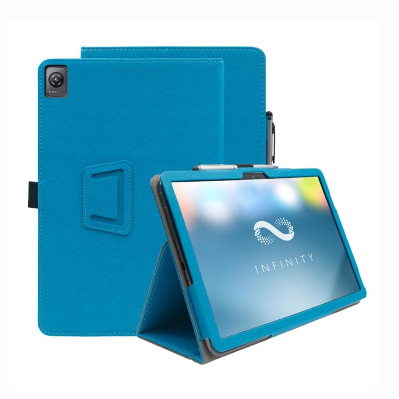 樂天商城 - For Tab60 ケース カバー[]8.68インチホルダー付き機能とペンホルダー、360°全面保護防水防塵防掻き衝突防汚染（ライトブルー）