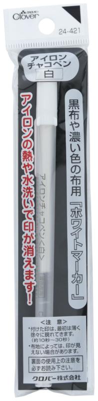 クロバー(Clover) アイロンチャコペン 40×185×11mm 白 24-421