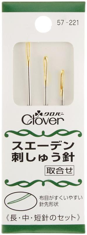 クロバー(Clover) スエーデン刺しゅう針 3本入り 57-221