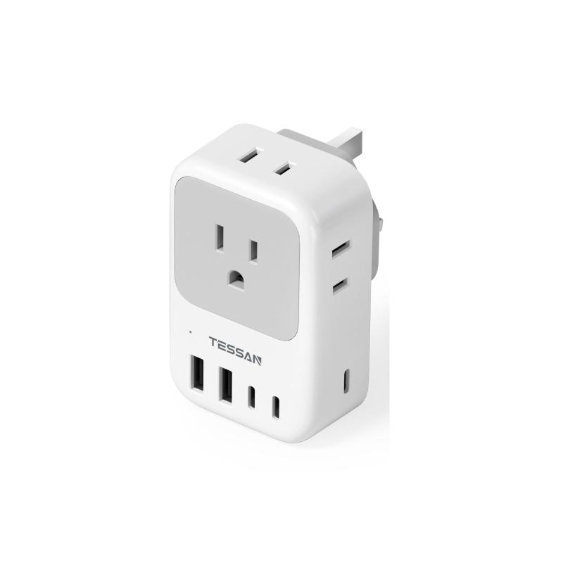 変換プラグ 海外旅行用 BFタイプ 変換器 電源変換アダプター コンセント変換 香港/シンガポール/ ...