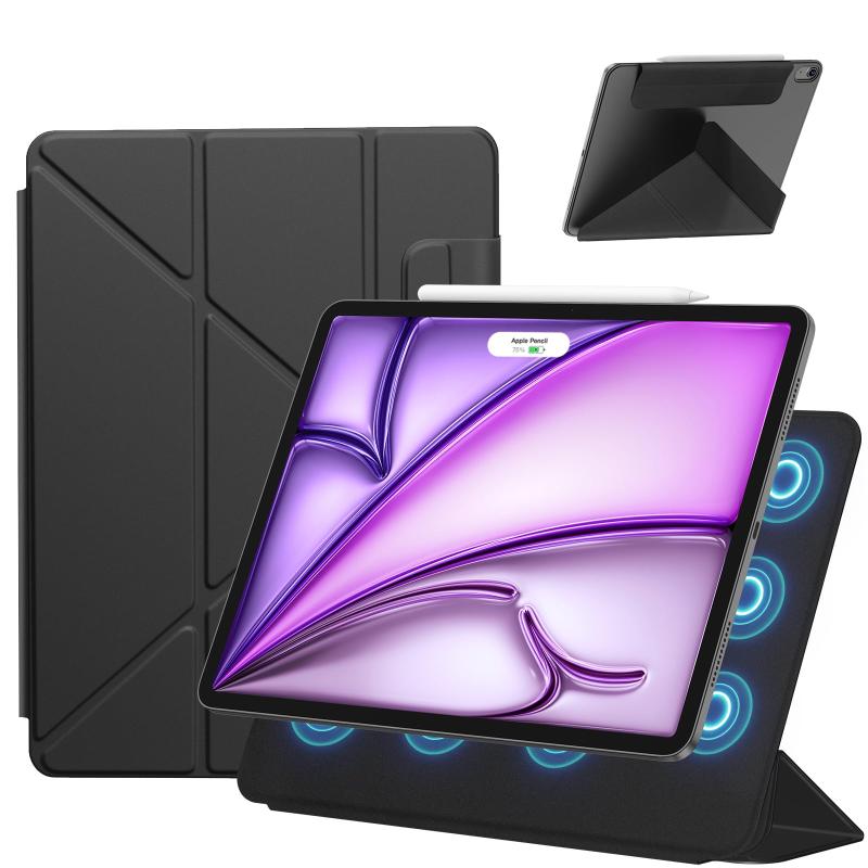 iPad Air 11インチTouchID対応クリアケース枠 ブラック ESR iPad Air 11インチ ケース M3/M2/第5/4世代 Zeroシリーズ
