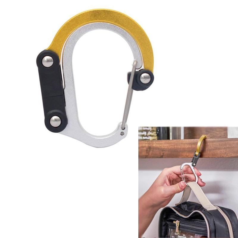 ヒーロークリップ バッグハンガー バッグフック 多機能 コンパクト 静止荷重15kg バッグクリップ 山に..