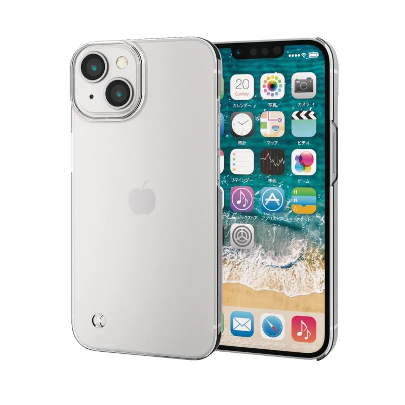 樂天商城 - エレコム iPhone 14 ケース カバー ハード 極薄 0.8mm スリム 軽量 頑丈 傷に強い ストラップホール付き クリア PM-A22APVCR