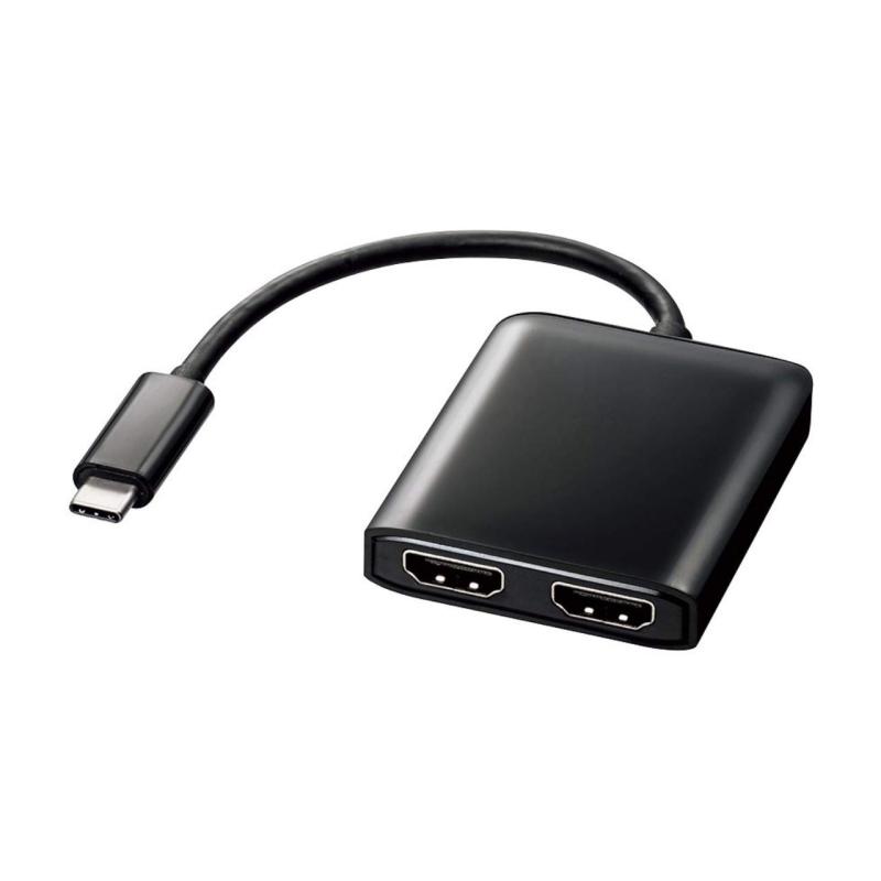 サンワサプライ USB Type-C MSTハブ(DisplayPort Altモード) Type-Cオス(入力)-HDMIメス 2ポート(出力) AD-ALCMST2HD