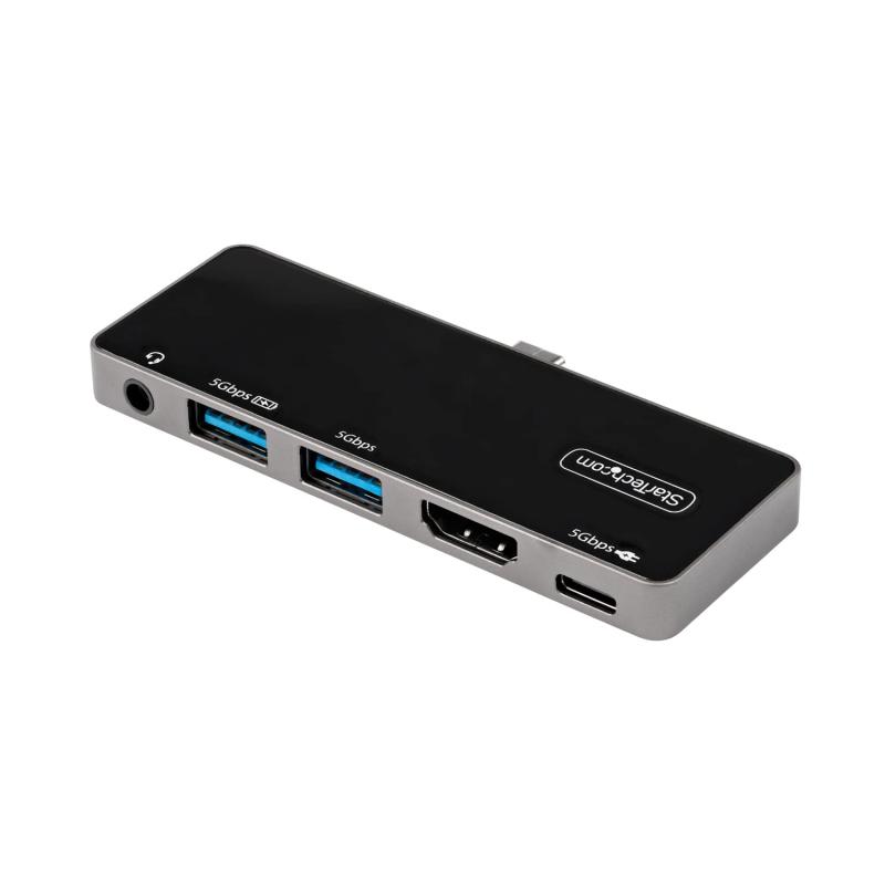 StarTech.com USB Type-Cマルチ変換アダプター/直挿しタイプ/USB-Cマルチハブ/4K 60Hz HDMI 2.0/100W USB PD/USB 3.0ハブ(2x USB-A)/3.5mmステレオミニ/タイプCトラベルドック DK