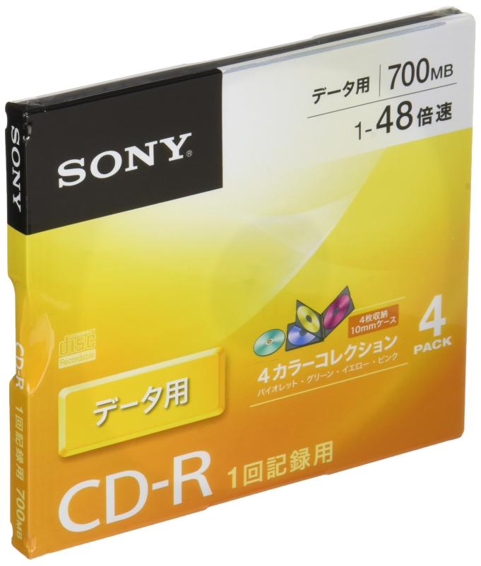 樂天商城 - ソニー データ用CD-R 1-48倍速 10mmケース 4枚 4CDQ80GX