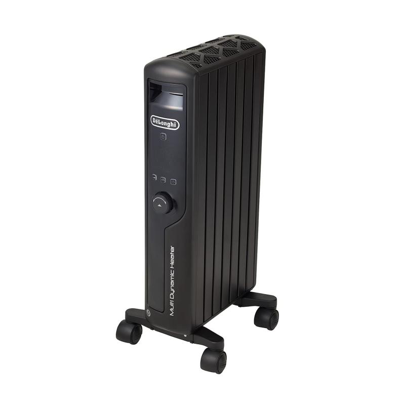 De'Longhi (デロンギ) マルチダイナミックヒーター MDHU09-PB 電気ヒーター ゼロ風暖房 節電 直感操作クリックノブ リモコン付き 表面温度約60℃ 節電 [6-8畳] [マットブラック] デロンギファミリー