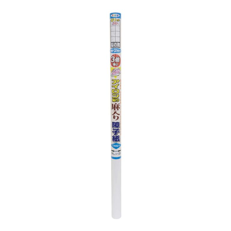 乐天商城 - アサヒペン 障子紙 UV 3倍強い麻入りアイロン障子紙 幅94cm×長さ3.6m 品番6145 桜の舞 アイロン貼り 麻の風合い U Vカット90%カット 色あせ 変色防止 障子紙2枚分 日本製