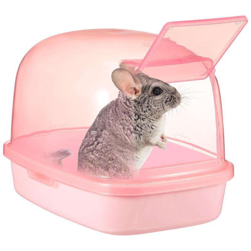 樂天商城 - ハムスター トイレ 砂浴び容器 チンチラ用サンドバスケース 小動物バスルーム ペット用 ABS製 軽量コンパクト 23×16×17cm
