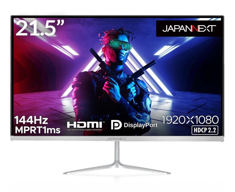 【中古】JAPANNEXT 23.8インチ ゲーミングモニター 165Hz 1ms フルHD 1920x1080解像度 IPS パネル ディスプレイ (HDMI/DisplayPort/VESA対応/ブルーライ