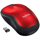 Logitech M185 ワイヤレス光学マウス 2.4GHz レッド (910-003635)