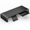 Klearlook モニター台 机上台 耐荷重50kg以内 折りたたみ式 三段階の幅調整可能 ノートパソコンスタンド モニタースタンド デスクスタンド キーボード収納 引き出し スマホ・タブレットトレー(3)