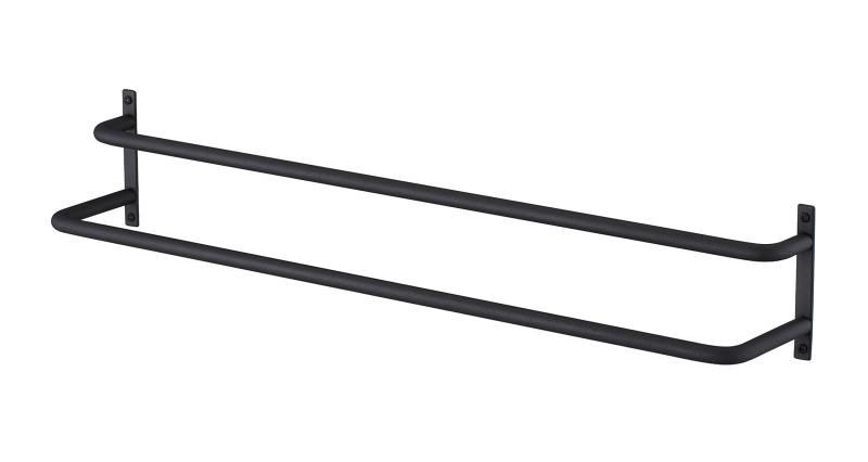 樂天商城 - SANEI(サンエイ) アイアンバー 二段式 アンティーク調 ビス付き 613mm 黒 W5727-D