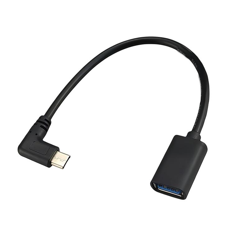 Type C to USB 3.0アダプタ L字型 線の長さ25cm 高速変換コネクター ケーブル USB3.1 Type-c 高速データ転送 タプレット USB-C 対応機器用 (ブラック)1. 25cmポータブル短尺，収納時に絡まらずスペースを取らない：長さ約25cmのPVC素材線身で、手触りが滑らかで柔軟。近距離接続ではだらけることなく、手軽にバッグや引き出しに入れてもスペースを取らず、長い線が絡まる悩みを解消し、ポータビリティ満点です。2. 5Gbps高速伝送，動画音声秒速転送で待ち時間ゼロ：最大5Gbpsの超高速レートをサポートし、動画・音声・大型文書の同期伝送が可能。高清映画や大量写真も瞬時に転送され、データ交換時間を大幅に短縮し、効率は普通のデータ線をはるかに上回ります。3. OTG直結拡張，デバイス接続がより自由：USB-Cをホスト端、USB-Aメスをデバイス端とし、スマホやタブレットが直接USBメモリ・マウス・キーボードなどの外部機器に接続可能。追加のアダプターは不要で、オフィス文書編集や外部ストレージ読み取りがより便捷で、拡張シーンが超実用的です。4. 充電と伝送一体二役，バッテリー持続とデータ伝送を両立：USB 3.0規格に対応し、高速データ伝送と同時に全速充電が可能。頻繁に線を交換する必要がなく、ファイルを転送しながら充電でき、デバイスのバッテリー持続とデータ処理の二重ニーズを満たし、使用がより安心です。5. シールド抗干渉，耐用性が高く伝送が安定：耐食裸銅導体＋編組シールド＋箔層構造で、導電率が高く抗干渉性に優れます。データ伝送の損失が少なく信号が安定し、線身は引っ張りに強く破損しにくく、長期使用しても性能は依然として安定して信頼性が高いです