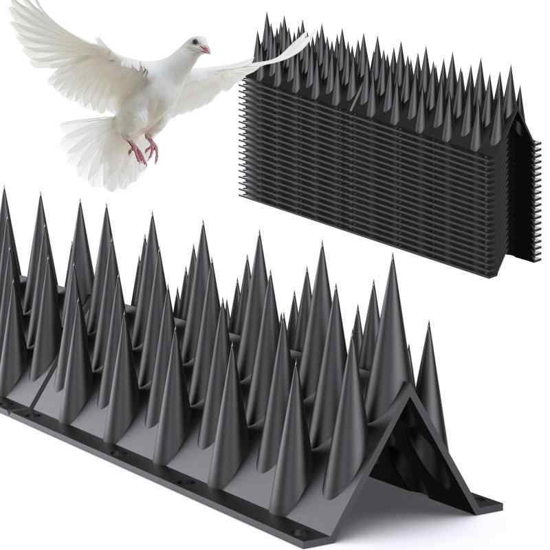 Rakuten - 鳥よけグッズ とげマッ 全長5.2m 侵入を防ぎ鳥除けト鳩よけグッズ 鳥よけ 鳩よけ とげ 猫除け 撃退 簡単設置 屋上 窓枠用 20枚
