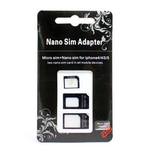 mobee Nano SIM MicroSIM 変換アダプタ 3点セット For iPhone 5 4S 4 ナノシム→SIMカードorMicroSIM MicroSIM→SIMカード