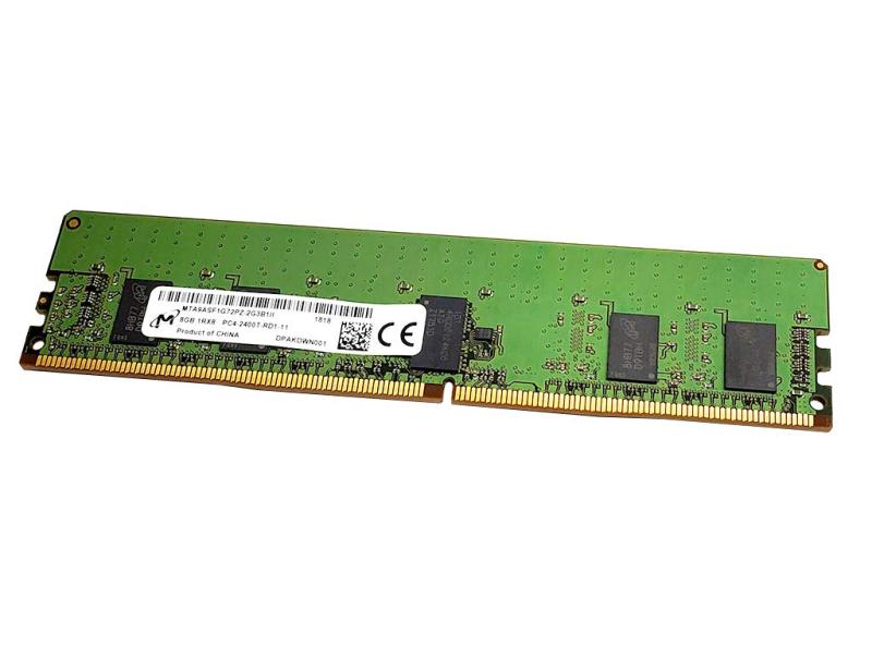 Micron 8GB PC4-19200 DDR4-2400MHz ECC Registered CL17 288-Pin DIMM 1.2V シングルランクメモリーモジュール Mfr P/N MTA9ASF1G72PZ-2G3B1