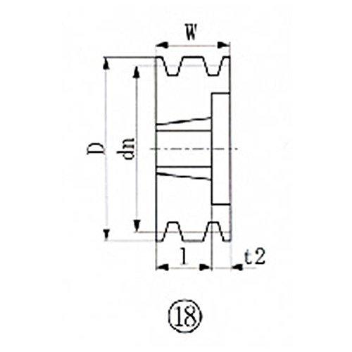 EVN ブッシングプーリー SPZ 160mm 溝数3 SPZ160-3