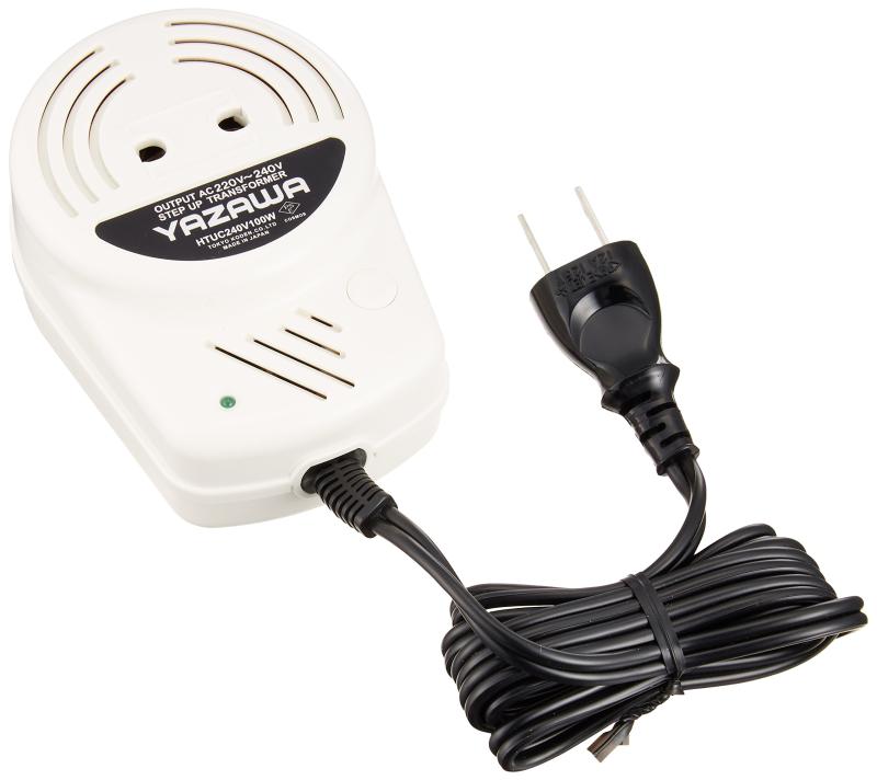 ヤザワコーポレーション Yazawa 海外電気製品用変圧器 AC220V-240V 容量100Wまで 本体プラグA 差込口プ..