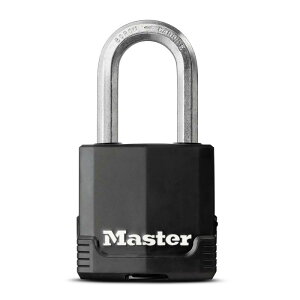 Master Lock (マスターロック) 南京錠 鍵式 プロ仕様 防錆 屋外 カバー付 ハイセキュリティ 本体幅48mm 吊高内径38mm 防犯 マグナム M115JADLF