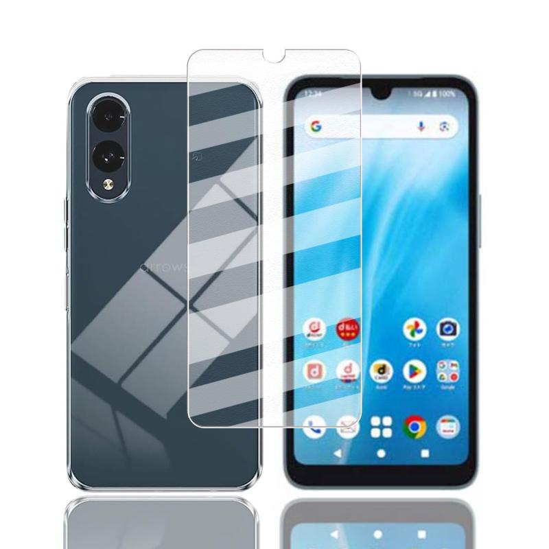 樂天商城 - 【1+1セット】対応 Arrows We2 F-52E 用の ガラスフィルム+アローズwe2 ケース カバー TPU 【日本旭硝子製】 F-52E FCG02 A402FC M07 強化ガラス 保護フィルム 硬度9H 耐指紋 自動吸着 視力を保護 貼付簡