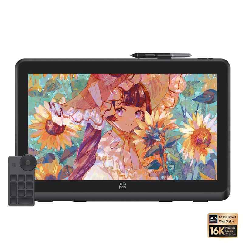 XPPen 液タブ 21.5インチ 液晶タブレット 2.5k QHD 大画面 Calman認証ディスプレイ X3 Proペン 左手デバイス付き VESA対応 イラスト制..