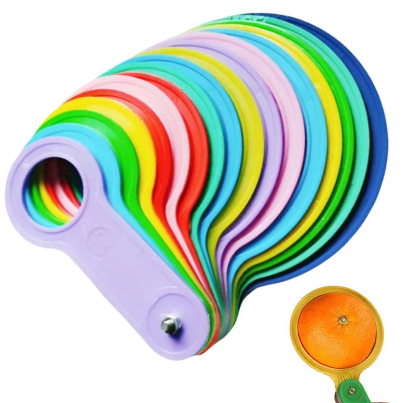 フルーツ直径ゲージ 果実直径円測定ツール みかん測定定規 果実直径ゲージ 直径ゲージ 直径測定定規 柑橘類の直径測定リング 果物用の計量定規 果実の直径を測定す フルーツグレー